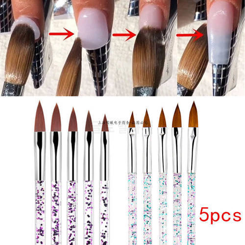 Hot Sale New 2021 5Pcs Set Nail Brush Engraving Dotting Drawing Painting UV Gel Carving Pen Acrylic Beauty Nail Art Tools