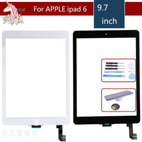 For Apple iPad 2 3 4 5 6 ipad Air 1 2 Touch Screen with Home Button and Adhesive Digitizer Front Glass Replacement