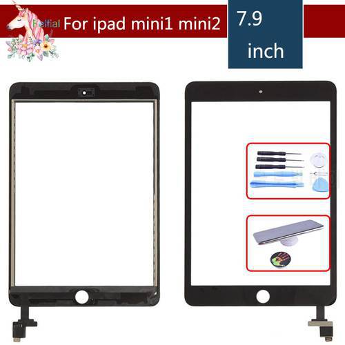 For iPad Mini 1 2 A1454 A1455 mini2 A1490 A149 Touch Screen with IC and Adhesive Digitizer Front Glass Replacement