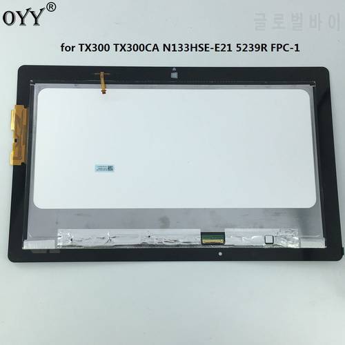N133HSE -E21 LCD Display Panel Monitor 5239R FPC-1 Touch Screen Digitizer Glass Assembly For ASUS Transformer Book TX300 TX300CA