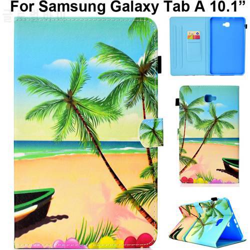 Cute Case For Samsung Galaxy Tab A6 10.1 T580 T585 Stand Cover Shell Skin SM-T580 SM-T585 Protector Sleeve Pouch Soft TPU Holder