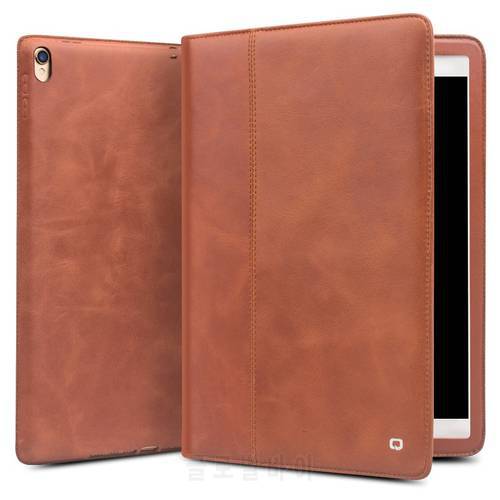 QIALINO Genuine Leather Case for iPad Pro 10.5 Fashion Luxury Ultrathin Flip Stents Dormancy Stand Bag Cover Card Slot 10.5-inch