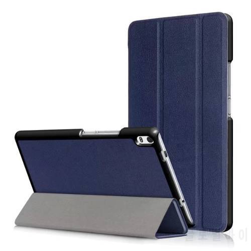 Case for Lenovo Tab 4 10 Plus Folding Flip Stand Cover PU Leather Case for Lenovo TAB4 10 Plus TB-X704F TB-X704N/L Tablet PC+pen