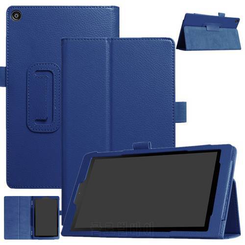 Litchi Pattern Case For Kindle Fire HD 8 2017 Leather Flip Stand Protective Cover Case for Kindle fire hd 8 Tablet Case