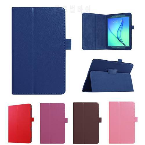 2017 New Solid Leather Case For Samsung Galaxy Tab A 8.0 T350 T355 SM-T355 SM-T350 Tablet Stand Folding Protective Shell Case