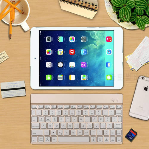 For iPad Pro 10.5 Premium Portable Slim Rechargeable 7 Colors LED Backlit Backlight Aluminum Wireless Bluetooth Keyboard Case