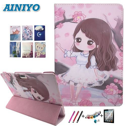 For Onda V10 4g case Fashion 3 fold Folio PU leather stand cover case for Onda V10 3G/4G 10.1inch tablet pc + 3 gifts