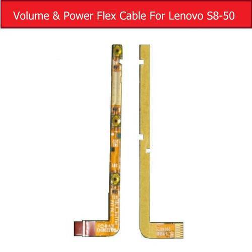 100% Genuine Volume & Power flex cable For Lenovo Tab S8-50 side keypad switch button flex ribbon tablet replacement parts