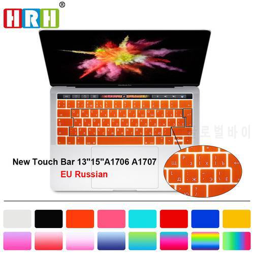 HRH Russian Durable Keyboard Cover Silicone Skin For Macbook Pro Touch Bar 13