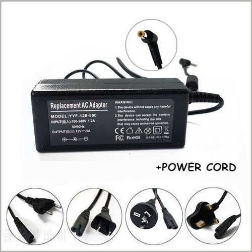 12V AC DC Power Adapter Supply Fits For AKAI LCT2060 LCT2070 LCD TV 5A 60W NEW