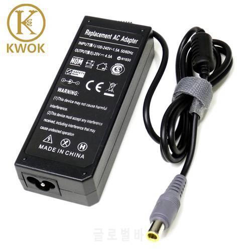 NEW Newest 20V 4.5A 8mm*5.5mm 90W AC Adapter For IBM /Lenovo/ ThinkPad X61 T61 R61 92P 40Y Laptop Charger Power Supply