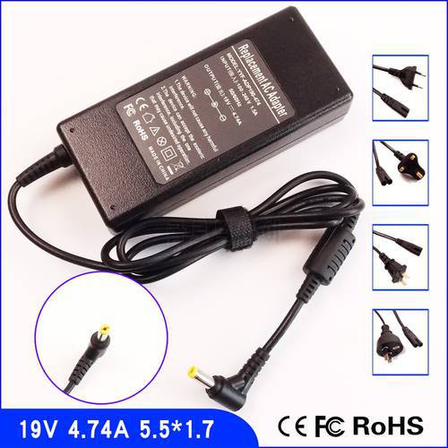 19V 4.74A Laptop Ac Adapter Charger/Power Supply + Cord For Acer Aspire 5560 5600 5601 5602 5610 5612 5613 5620 5630 5650 7110