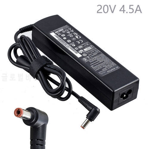 20v 4.5a 90W laptop adapter battery charger power supply for lenovo B570 G480 G485 G560 G560e G565 G570 G575 G580 G585 G780