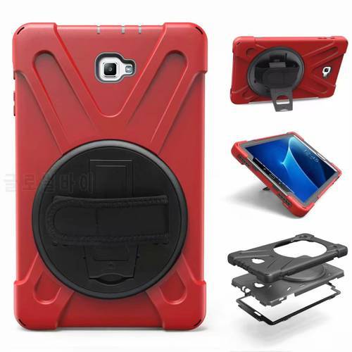 TODKAI Case For Samsung Galaxy Tab A A6 10.1 2016 T585 T580 SM-T585 T580N Kids Safe Shockproof Armor Soft Silicone+Hard Cover