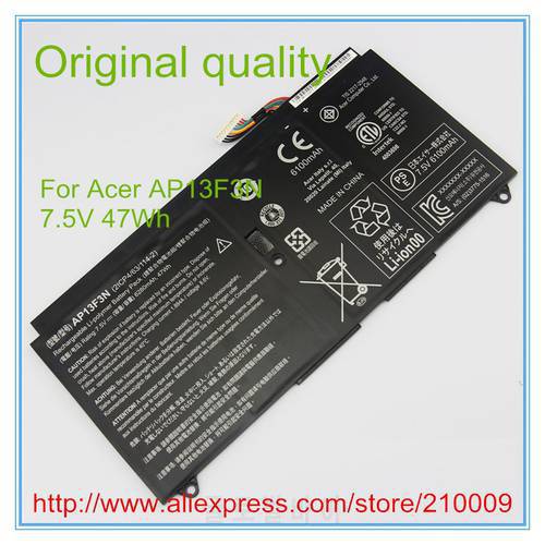 Original battery 47Wh for AP13F3N Aspire S7-392 S7-392-9890 Battery 7.5V AP13F3N 2ICP4/63/114-2 free shipping