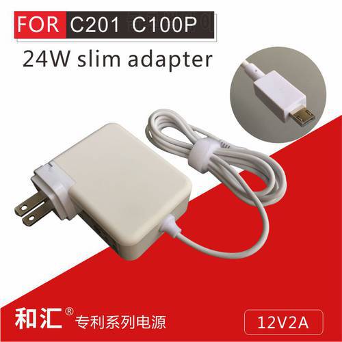 12V2A 24W AC Laptop Power Adapter Portable Travel Charger for Asus Chromebook Eeebook C100P C100