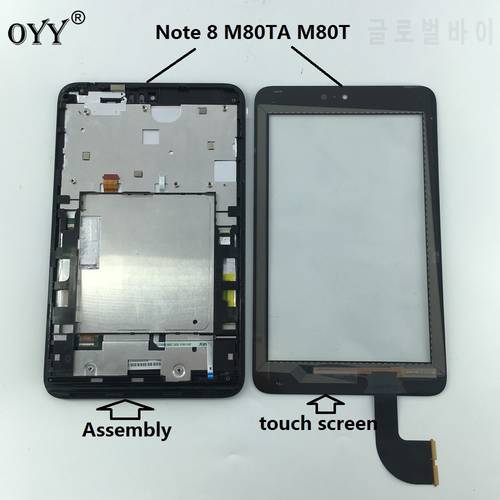 LCD display screen touch screen Digitizer Assembly with frame Replacement parts For ASUS VivoTab Note 8 M80TA M80T