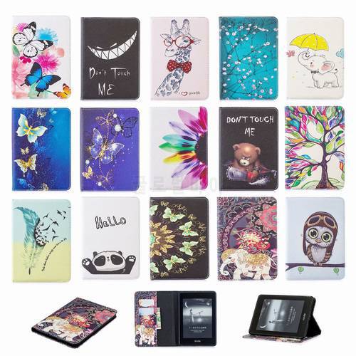 For Amazon All-New Kindle Paperwhite 4 10th Generation 6 inch 2018 case Smart Fashion Painted PU Leather Stand funda Cover + Pen