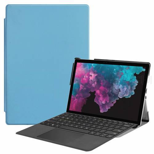 Smart Cover For Microsoft surface pro 4 pro 5 pro 6 Slim PU Leather Case for surface pro 4/5/6 Tablet Stand shell + pen