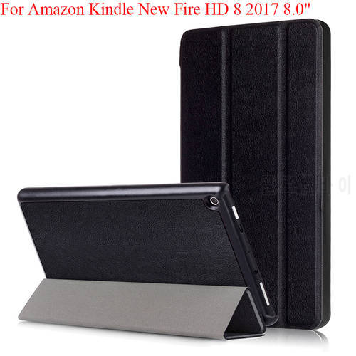 Custer Smart protective cover case for Amazon Fire HD 8 Tablet 2017 release smart for all new fire hd 7th generation Skin