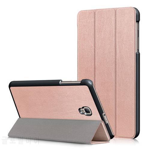 Case for Samsung Galaxy Tab A 8.0 T380 T385 2017 8.0 Ultra Slim Magnetic Smart Folio Cover Funda Tablet PU Stand Case+Film+pen