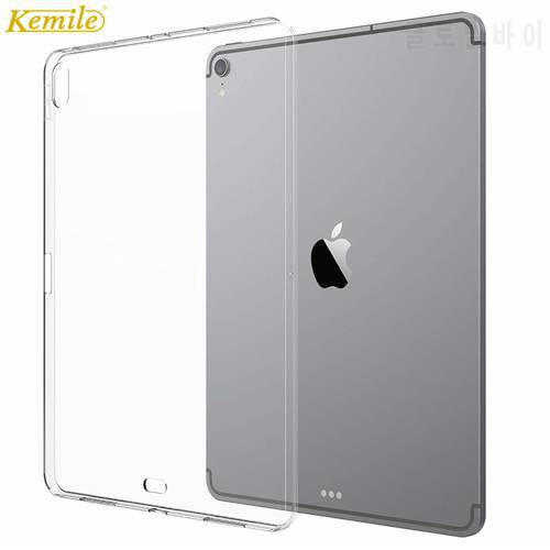 Kemile Case for iPad Pro 11 2018 Soft Skin Flexible Bumper Transparent TPU Rubber Back Cover Protector for iPad 9.7 10.2 11 Case