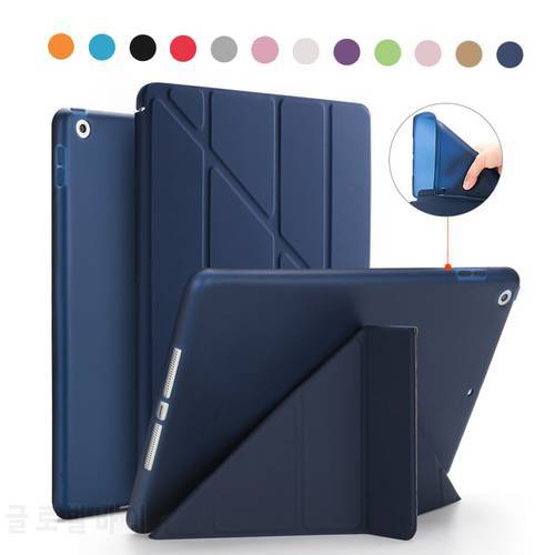 For IPad Pro 11 Case PU Leather Silicon Back Slim Light Weight Y Style Deformation Smart Cover for IPad Air 4 Air 5 10.9 Case