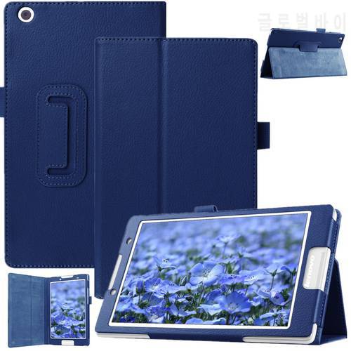 Litchi Pattern For Lenovo Tab2 A8 PU Leather Stand Protective Case Cover For Lenovo Tab 2 A8-50 A8-50F A8-50LC 8&39&39 tablet+film