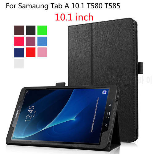 PU Leather Case For Samsung Galaxy Tab A A6 10.1 2016 T580 T585 T580N SM-T580 Cover Cases Funda Tablet Flip Stand Smart Shell