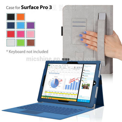 gligle for Surface Pro 3 case cover,Stand leather case for Microsoft Surface pro tablet 12