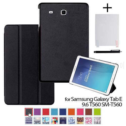 Case for Samsung Galaxy Tab E 9.6 T560 T561, Slim Cover For GALAXY Tab SM-T560, Magnetic Leather Funda Capa