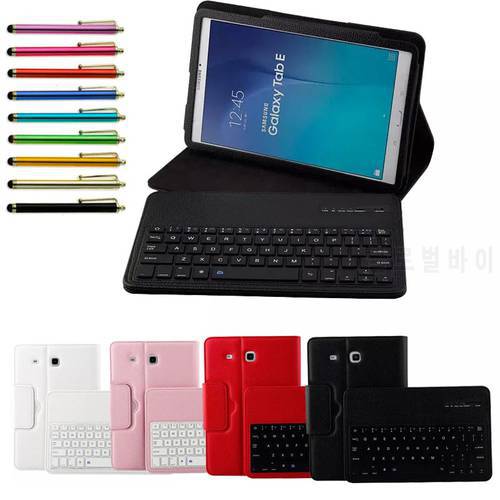For Samsung GALAXY Tab E 9.6 T560 T561 Tablet Detachable Bluetooth Keyboard Portfolio Leather Ultra Slim Stand Case Cover+PEN