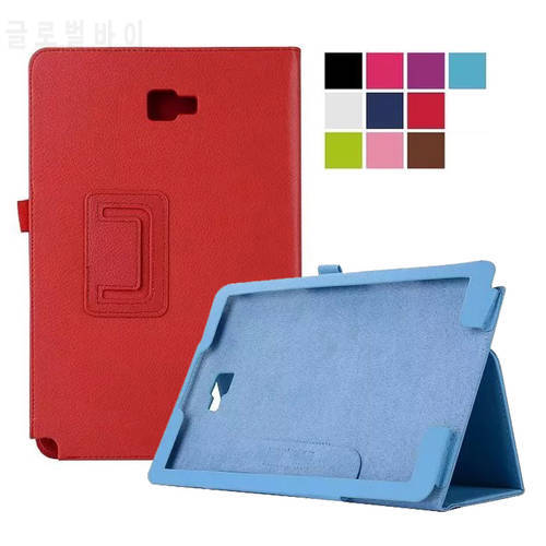 For Samsung Galaxy Tab A 10.1 2016 P580 P585 Flip Cover Litchi Stand PU Case 30PCS/Lot By DHL