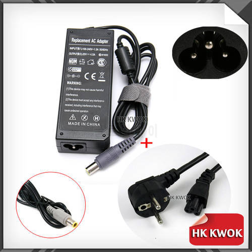 90W 20V 3.25A 7.9*5.5mm AC Adapter + EU Power Cord For IBM (Lenovo) X200 X300 R400 R500 T410 T410S T510 SL510 L410 L420 Charger