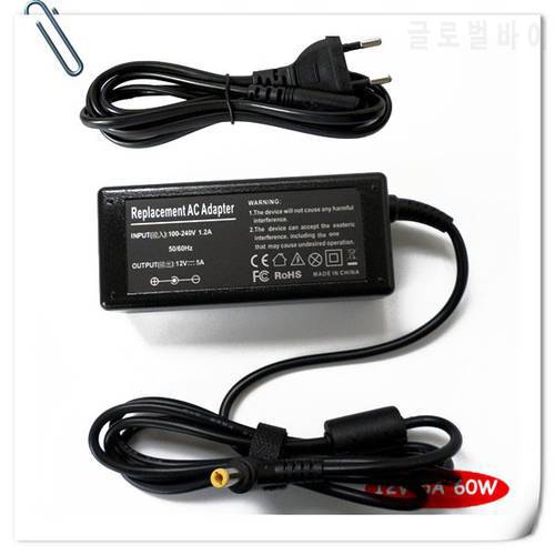 12V 5A AC DC Charger For EC6 B5 B6 Power Supply Adapter For Lcd monitor Acer AC711