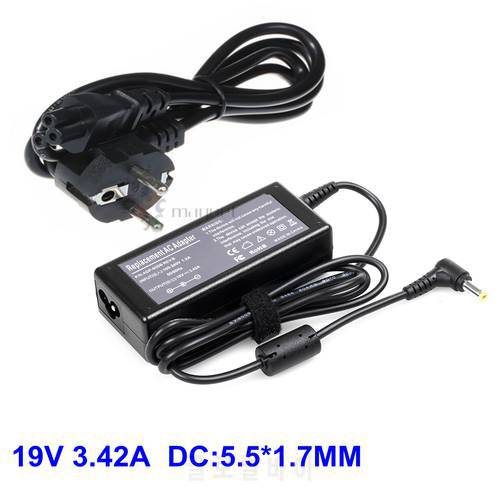 19V 3.42A 5.5*1.7mm Laptop AC Adapter Charger For Acer Aspire 5735 5315 5920 5535 5738 SADP-65KB Power Supply With AC Cable