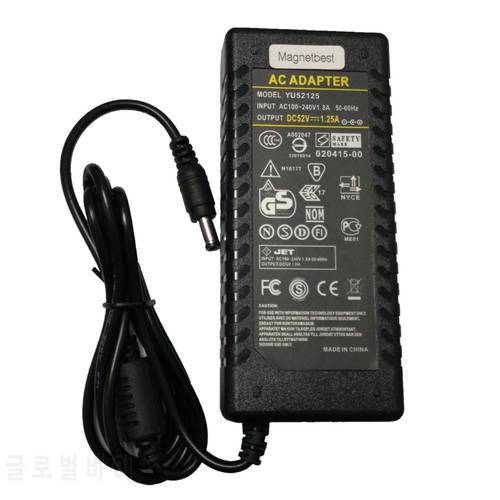 52V 1.25A AC DC Adapter Charger For POE Switch 52V 1.25A Switch Power Supply DC 5.5*2.5/2.1mm