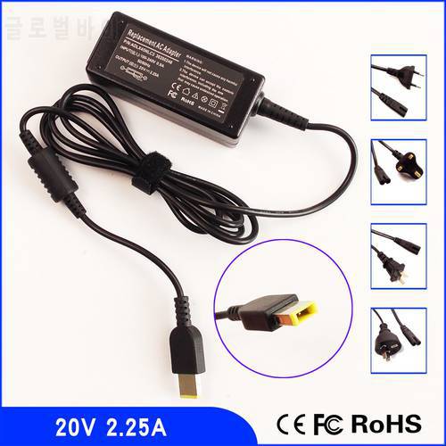 20V 2.25A Laptop Ac Adapter Charger for Lenovo Thinkpad ADLX45NCC2A 00HM613 20AA000BUS 36200606 59410973 59404861