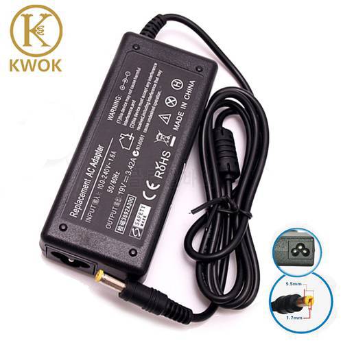 KWEOKKER 19V 3.42A 5.5*1.7mm AC Adapter Laptop Charger For Acer Aspire 19V 3.42A Notebook Power Supply Laptop Adapter Charger