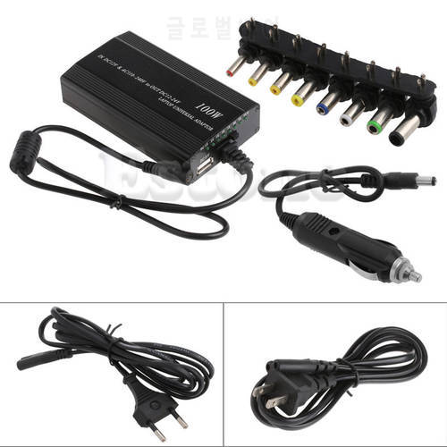 Universal In Car DC Charger Notebook AC Adapter Power Supply For Laptop 100W 5A US/EU Plug C26