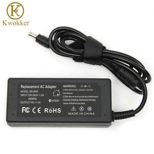 14V 3A AC Adapter Charger For Samsung LCD Monitor A2514_DPN A3014 AD-3014B B3014NC SA300 SA330 SA350 B3014NC Power Supply Laptop