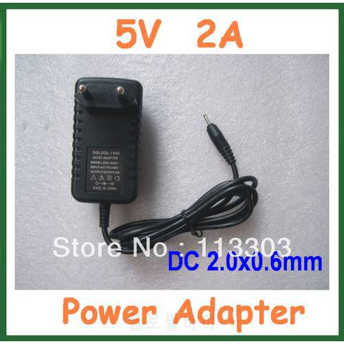 10pcs 5V 2A Power Supply Adapter Tablet Battery Wall Charger for FreeLander PD20 PD10 Tablet DC 2.0x0.6mm
