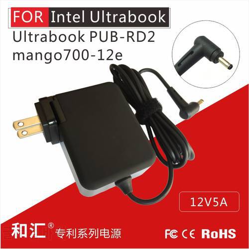 portable 60W 12V5A 12V4.16A AC power adapter supply for Intel Ultrabook PUB-RD2, mango700-12e adapter