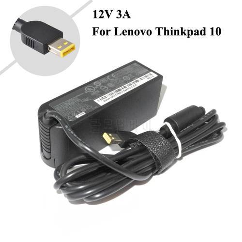 12V 3A 36W Tablet Charger For Lenovo ThinkPad 10 ADLX36NDT2A 4X20E75066 TP00064A Laptop AC Adapter Charger Free Shipping