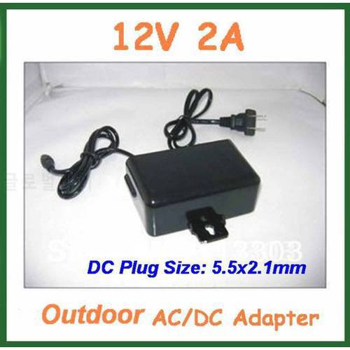 10pcs 12V 2A 5.5x2.1mm / 5.5*2.1mm Outdoor Charger Switch Power Adapter Supply for CCTV Camera Monitor Power Outdoor