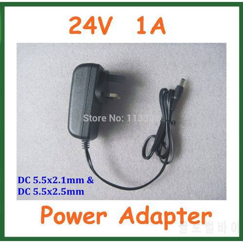 24V 1A 5.5x2.1mm / 5.5x2.5mm Power Supply Adapter Charger EU US UK Plug 5.5*2.1mm / 5.5*2.5mm High Quality