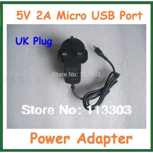 2pcs 5V 2A Micro USB Charger UK for Tablet PC Lenovo B6000 B8000 A1-07 Miix2) for Asus TF303 ME572 ME572CL ME572C ME581C FE171MG