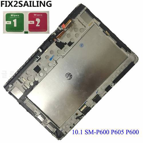 For Samsung Galaxy Note 10.1 SM-P600 P605 P600 LCD Display with Touch Screen Digitizer Sensors Assembly Panel Frame Replacement