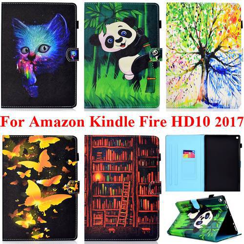 Cute Printing Case For Amazon Fire HD 10 2017 2019 Soft Shockproof Cover Holder