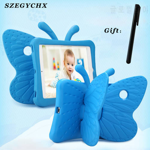 Tablet Case For iPad 9.7 case 2017 2018 A1893 A1954 Cartoon 3D Butterfly Stand Cover For ipad Air 1 Air 2 Pro 9.7 Kids Safe